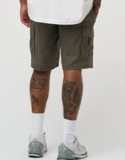 Plain Regular Fit Cargo Shorts in Bone