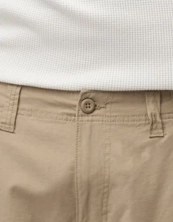 Plain Regular Fit Cargo Shorts in Bone
