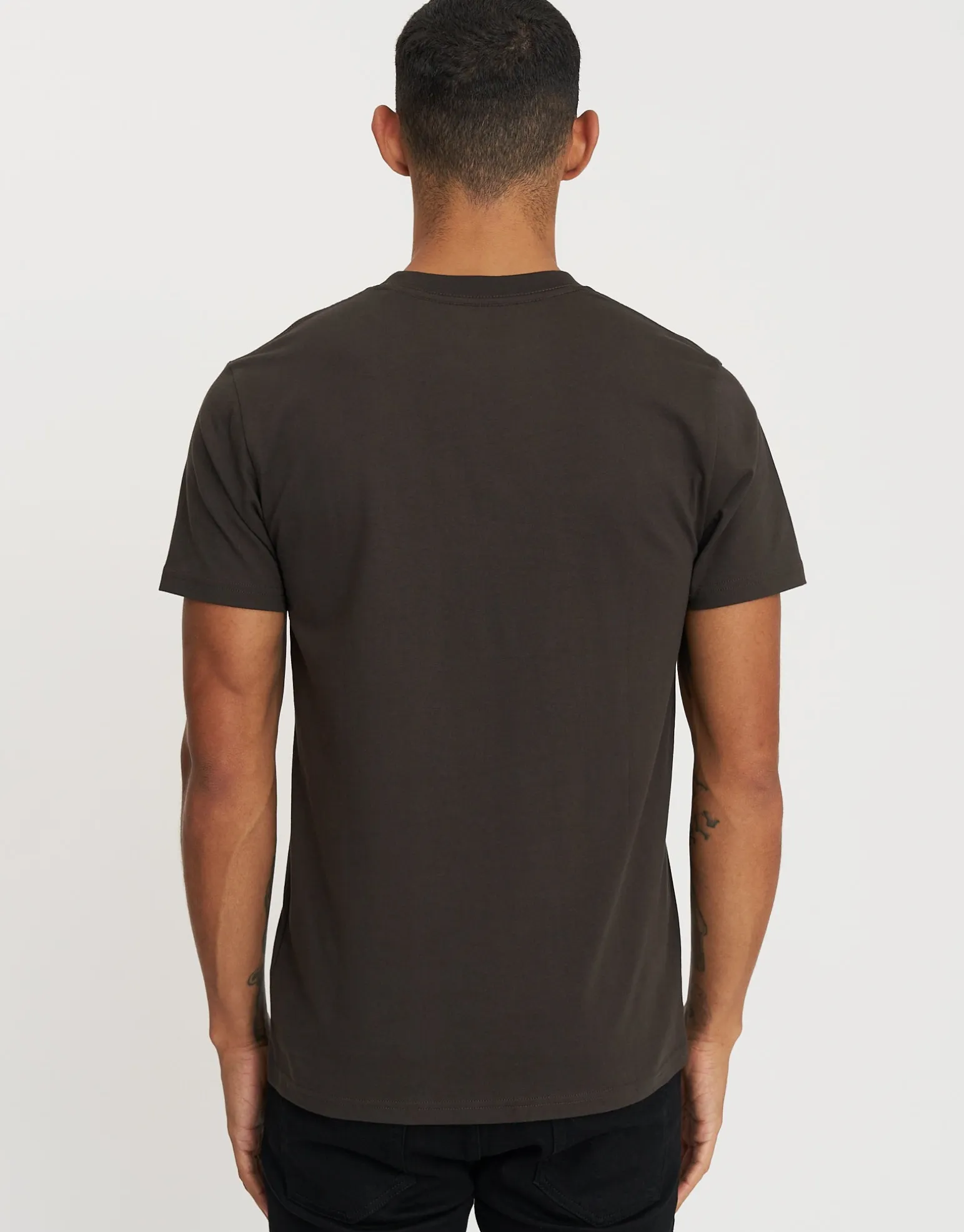 Plain Slim Fit T Shirt in Black