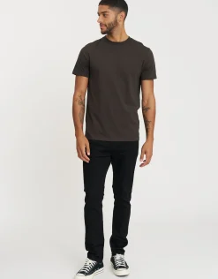 Plain Slim Fit T Shirt in Black