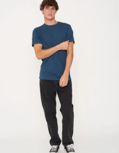 Plain Slim Fit T Shirt in Majolica Blue