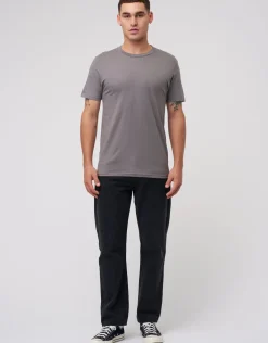 Plain Slim Fit T Shirt in Steel Grey