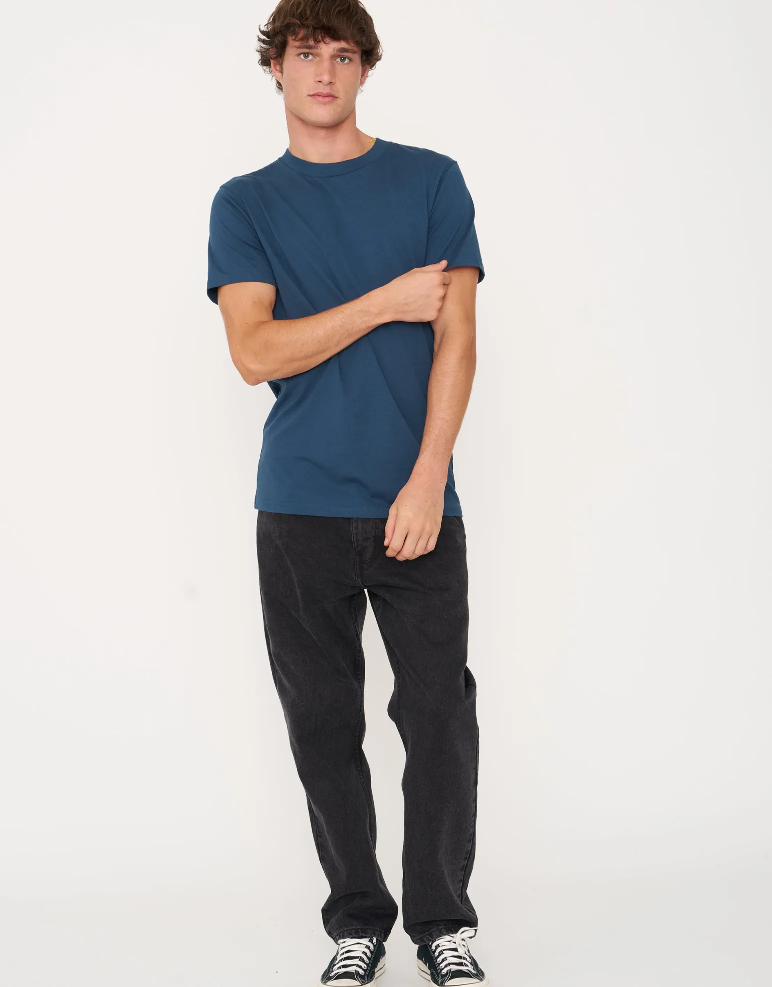 Plain Slim Fit T Shirt in White