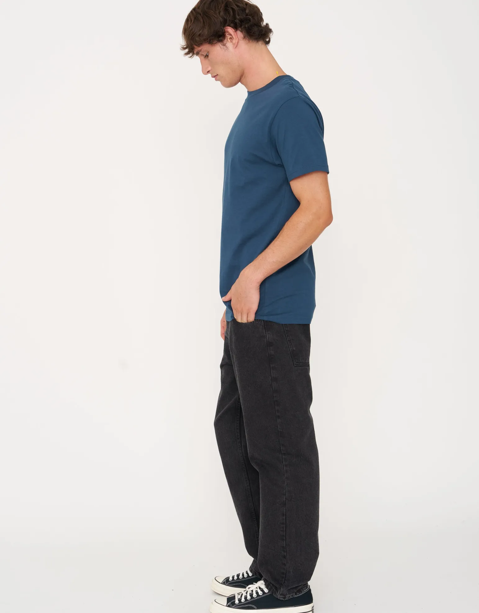 Plain Slim Fit T Shirt in White