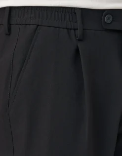 Pleated Elastic Waist Pants in Beige