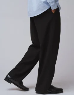 Pleated Elastic Waist Pants in Beige