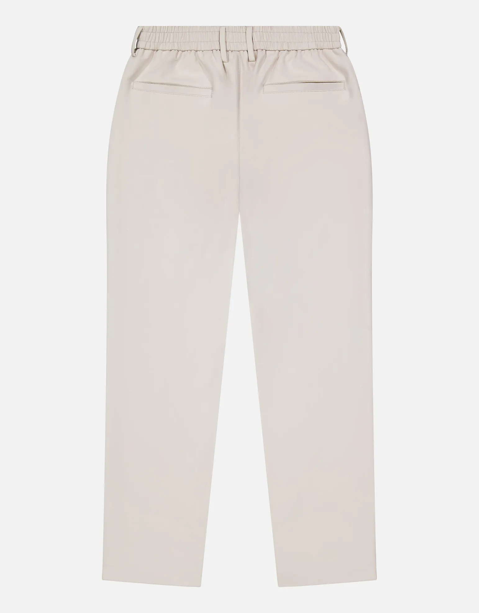 Pleated Elastic Waist Pants in Beige