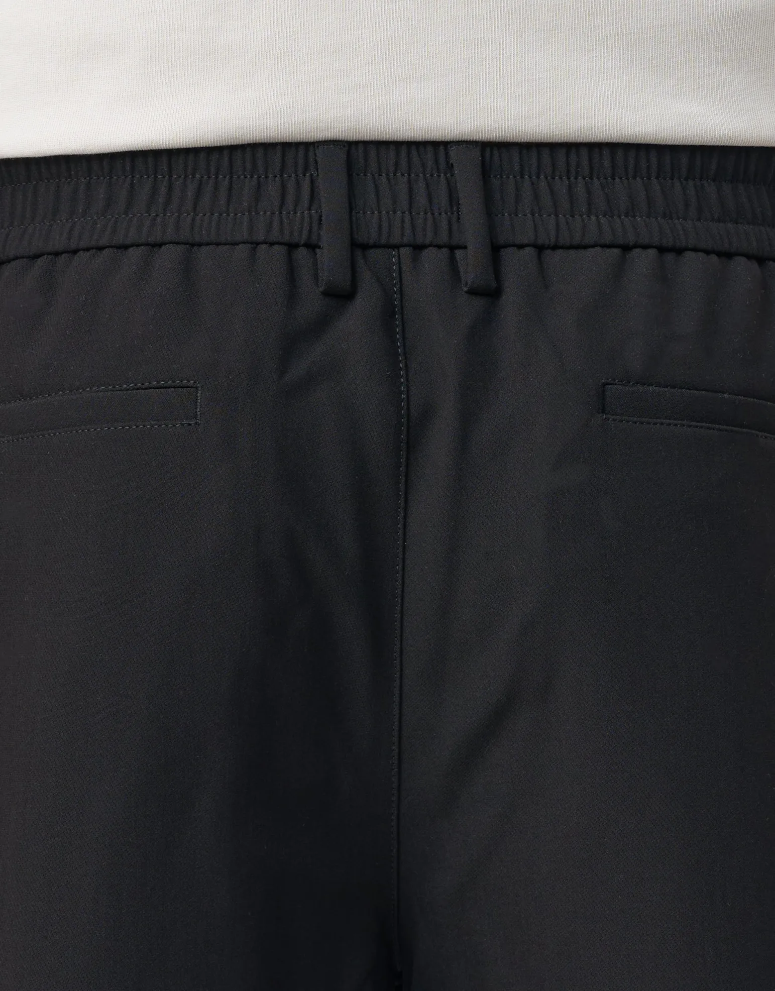 Pleated Elastic Waist Pants in Beige