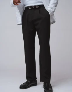Pleated Elastic Waist Pants in Beige