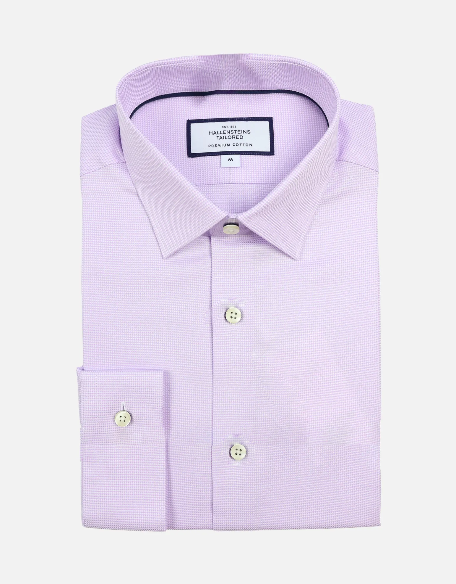 Puppytooth Long Sleeve Dress Shirt in Lilac