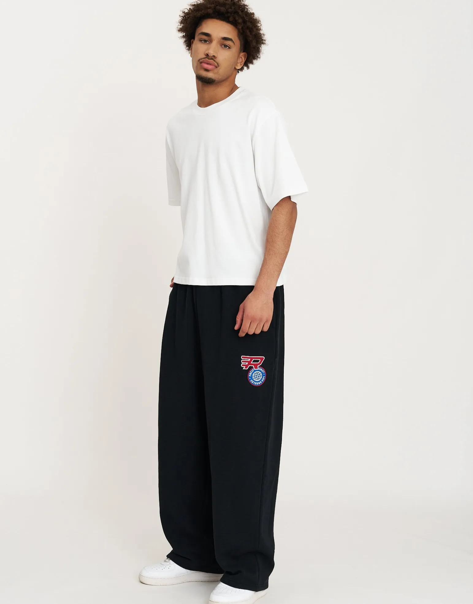 Redondo Supply Wide Leg Trackpants in Black