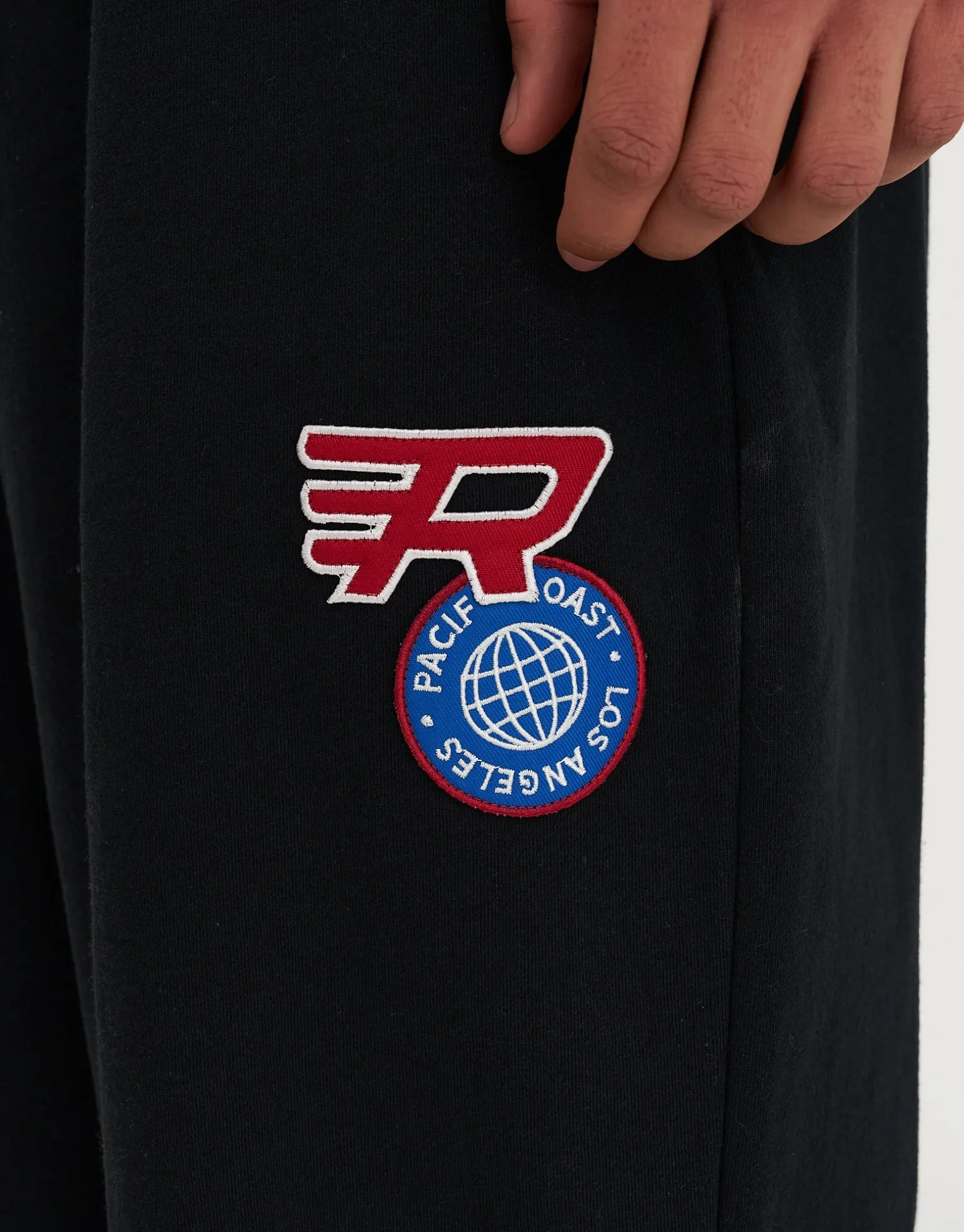 Redondo Supply Wide Leg Trackpants in Black