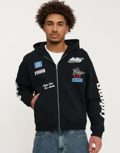 Redondo Supply Zip Up Hoodie in Black