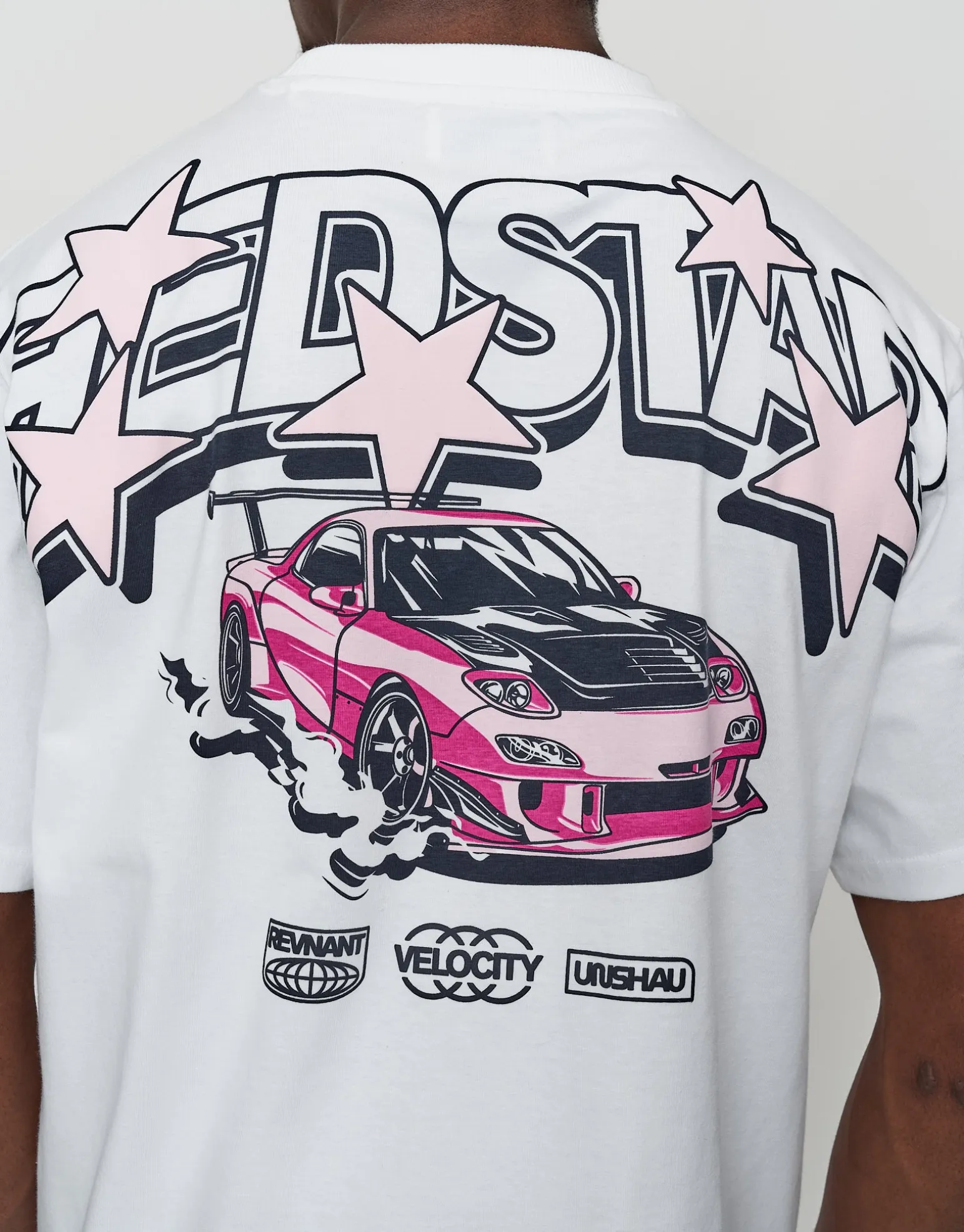 Redstar Car Relaxed Fit T Shirt in Blanc