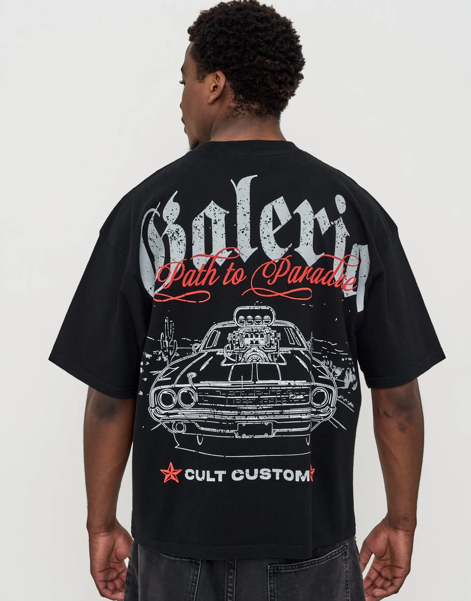 Redstar Car Relaxed Fit T Shirt in Blanc