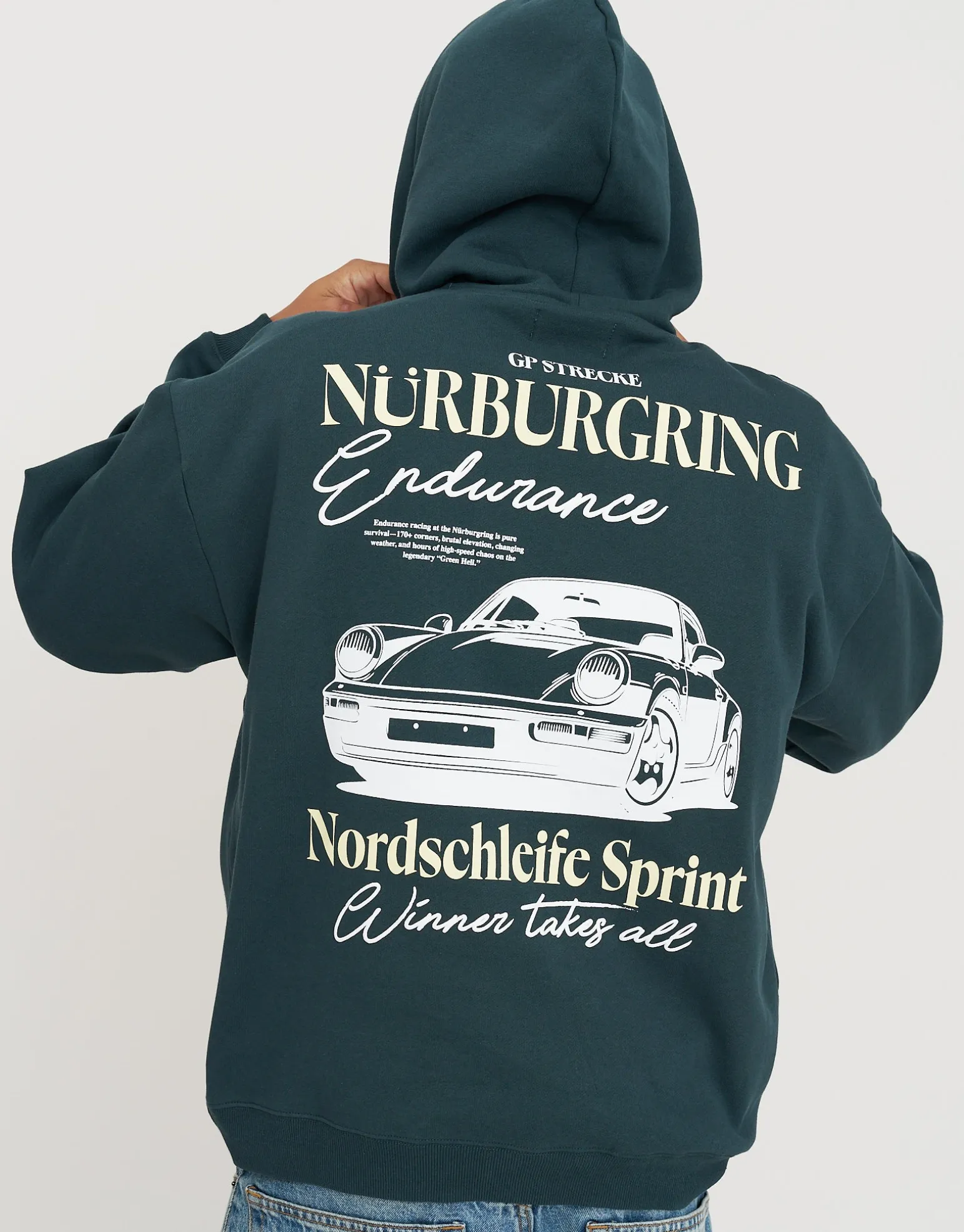 Redstar Racer Oversized Hoodie in Black