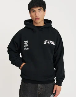Redstar Racer Oversized Hoodie in Black