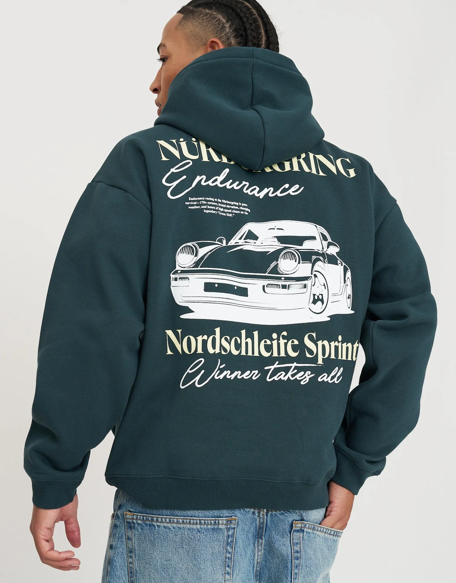 Redstar Racer Oversized Hoodie in Black