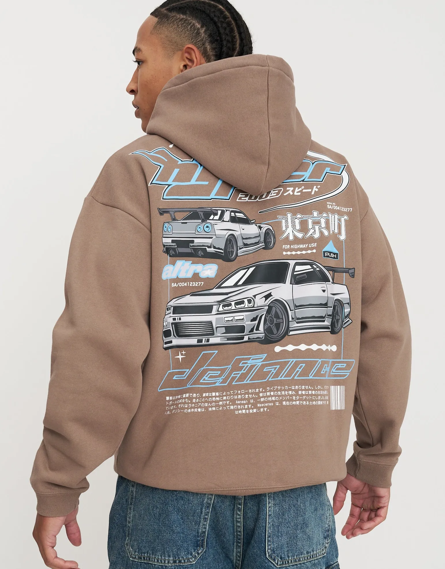 Redstar Racer Oversized Hoodie in Black