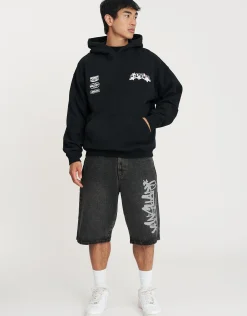 Redstar Racer Oversized Hoodie in Black
