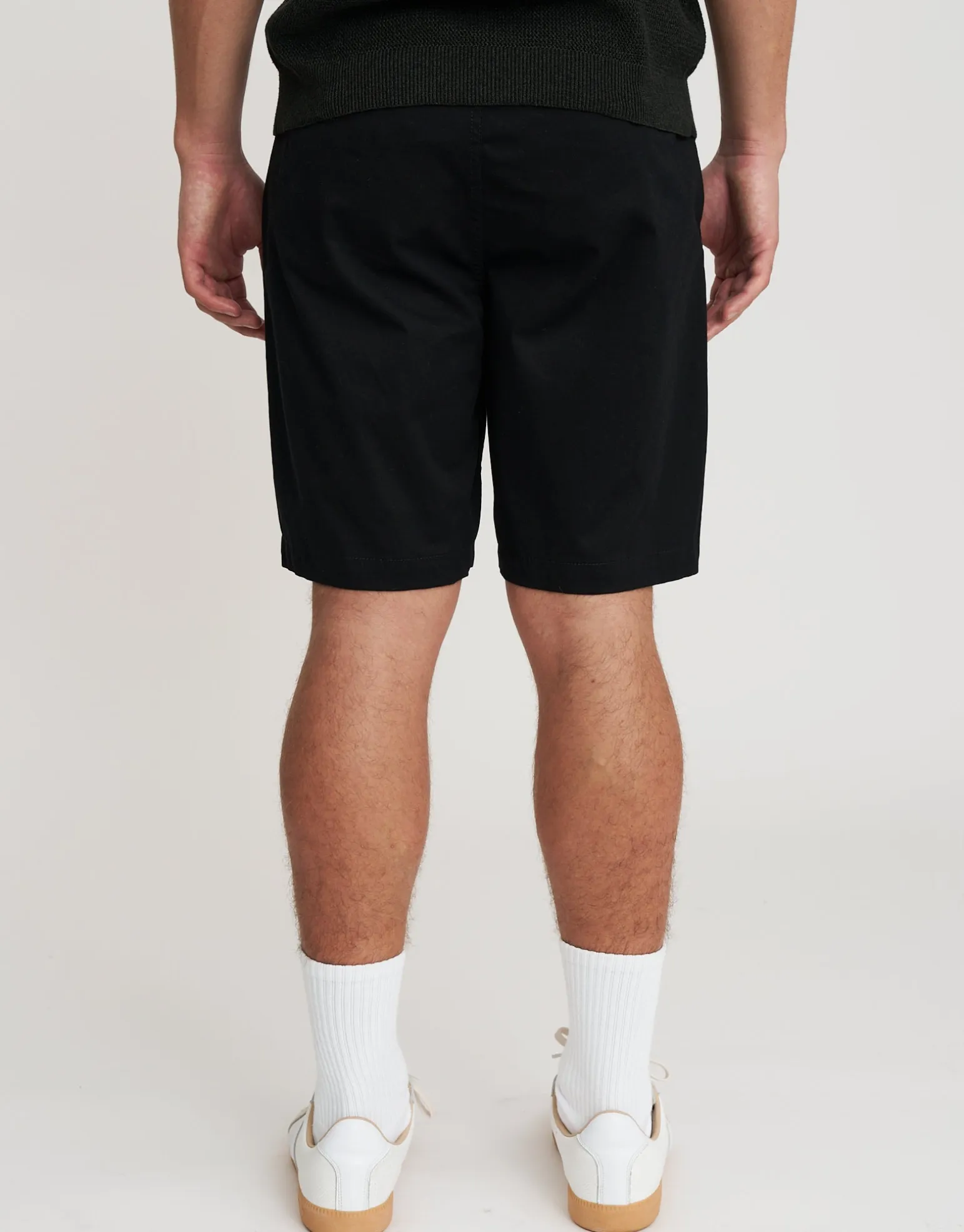 Regular Fit Stretch Chino Shorts in Stone
