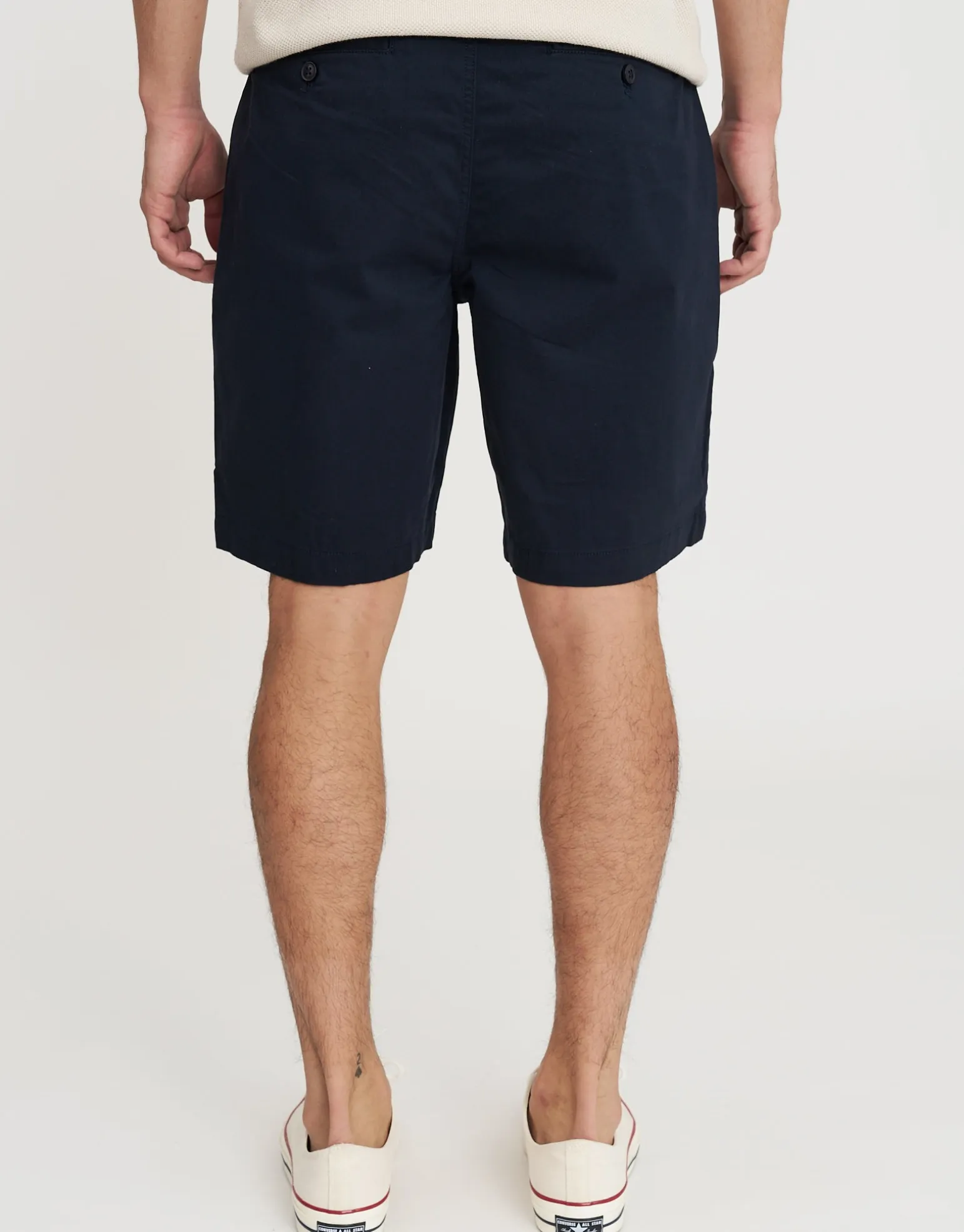 Regular Fit Stretch Chino Shorts in Navy