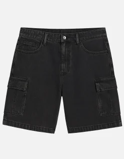 Relaxed Fit Cargo Jorts in Cloud White