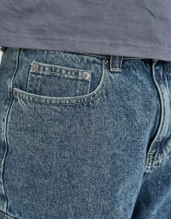 Relaxed Fit Cargo Jorts in Sun Washed Blue