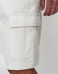 Relaxed Fit Cargo Jorts in Sun Washed Blue
