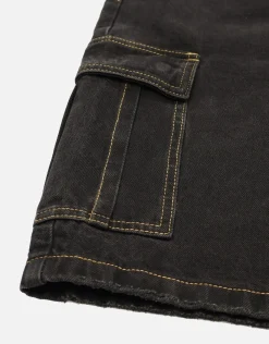 Relaxed Fit Cargo Jorts in Sun Washed Blue