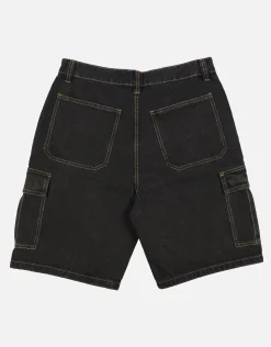 Relaxed Fit Cargo Jorts in Swill Blue