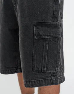 Relaxed Fit Cargo Jorts in Swill Blue