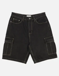 Relaxed Fit Cargo Jorts in Swill Blue