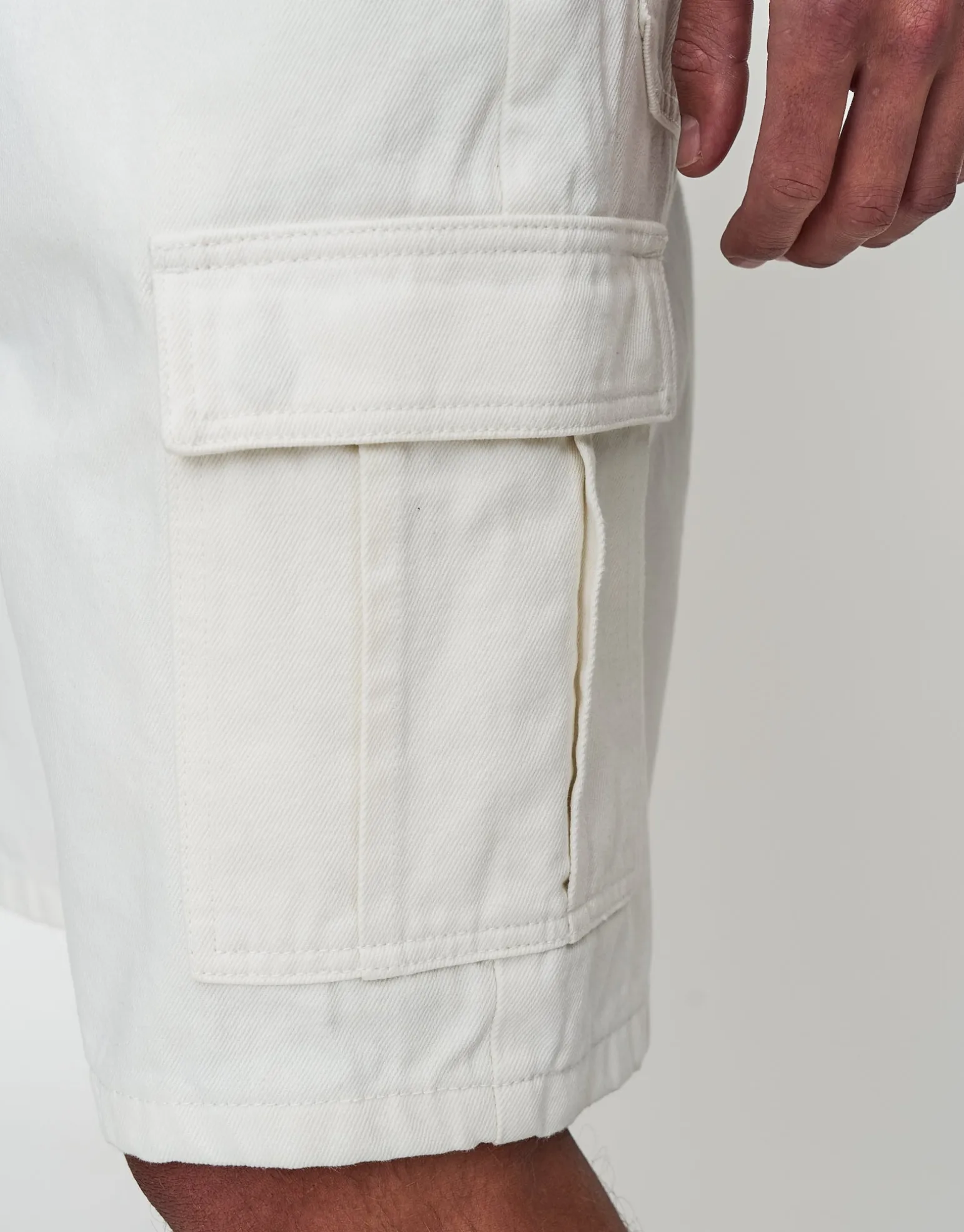 Relaxed Fit Cargo Jorts in Swill Blue