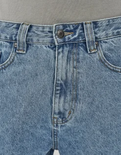 Relaxed Fit Cargo Jorts in Washed Black