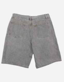Relaxed Fit Denim Shorts in Faded Brown