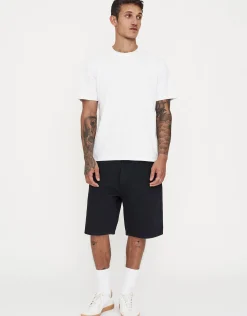 Relaxed Fit Denim Shorts in Faded Brown