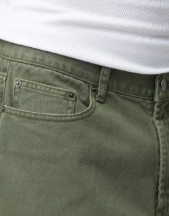 Relaxed Fit Denim Shorts in Faded Brown