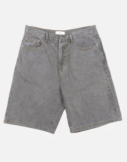 Relaxed Fit Denim Shorts in Grey