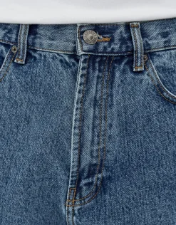 Relaxed Fit Denim Shorts in Grey