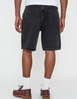 Relaxed Fit Denim Shorts in Khaki