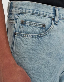 Relaxed Fit Denim Shorts in Lt Blue