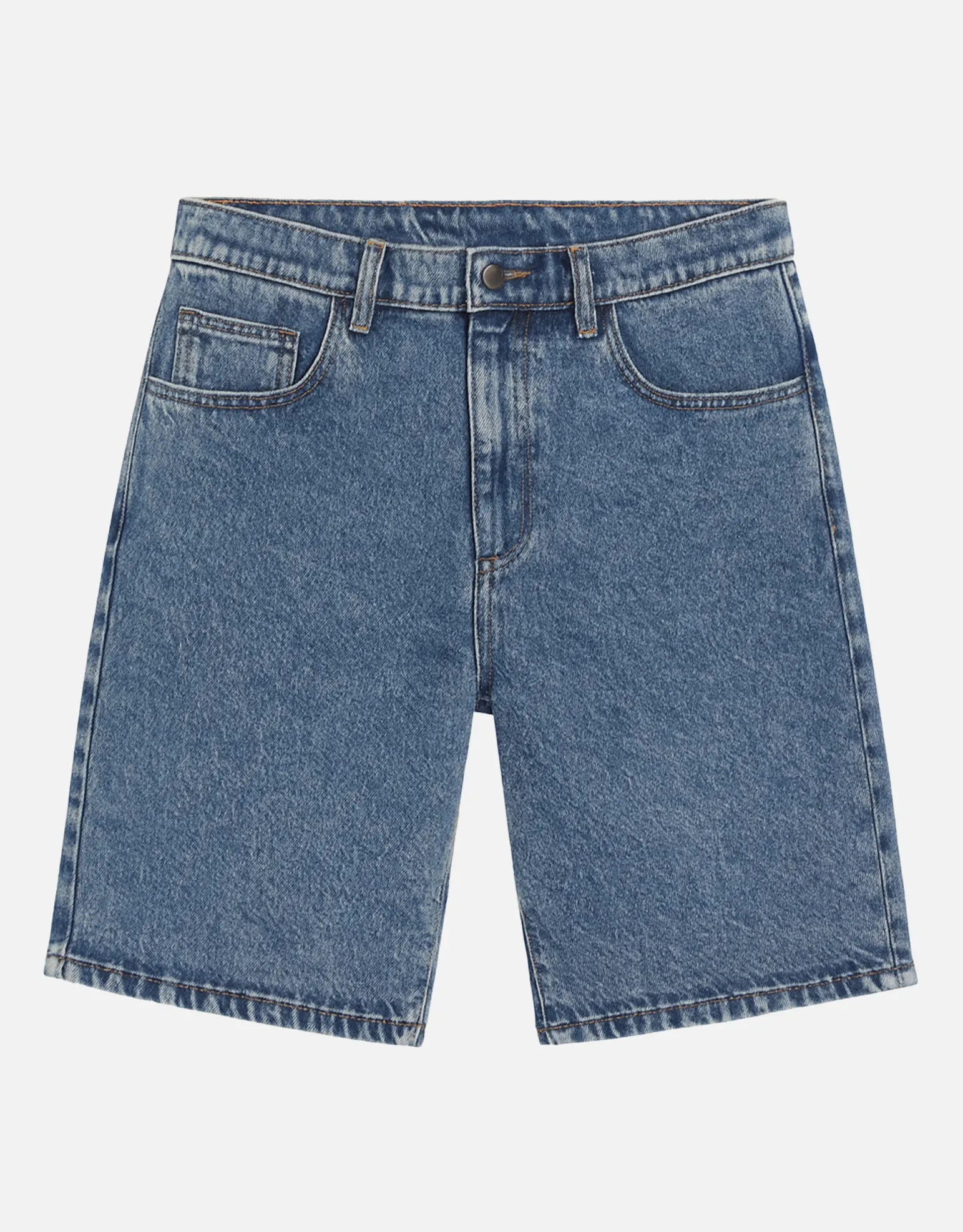 Relaxed Fit Denim Shorts in Vintage Mid Blue