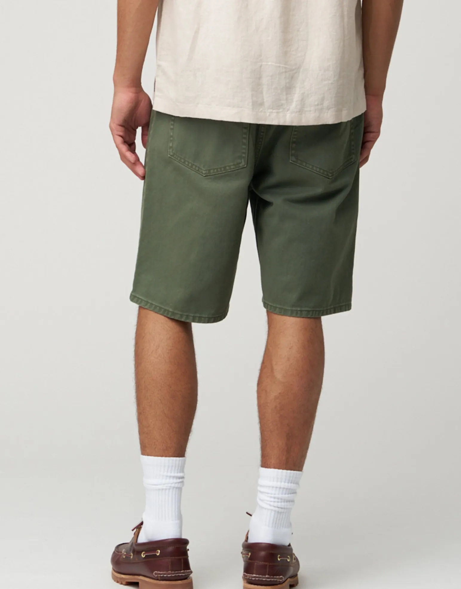 Relaxed Fit Denim Shorts in Washed Black