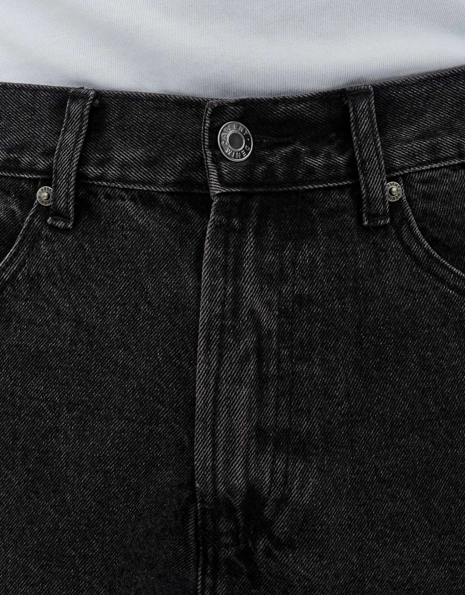 Relaxed Fit Denim Shorts in Washed Black