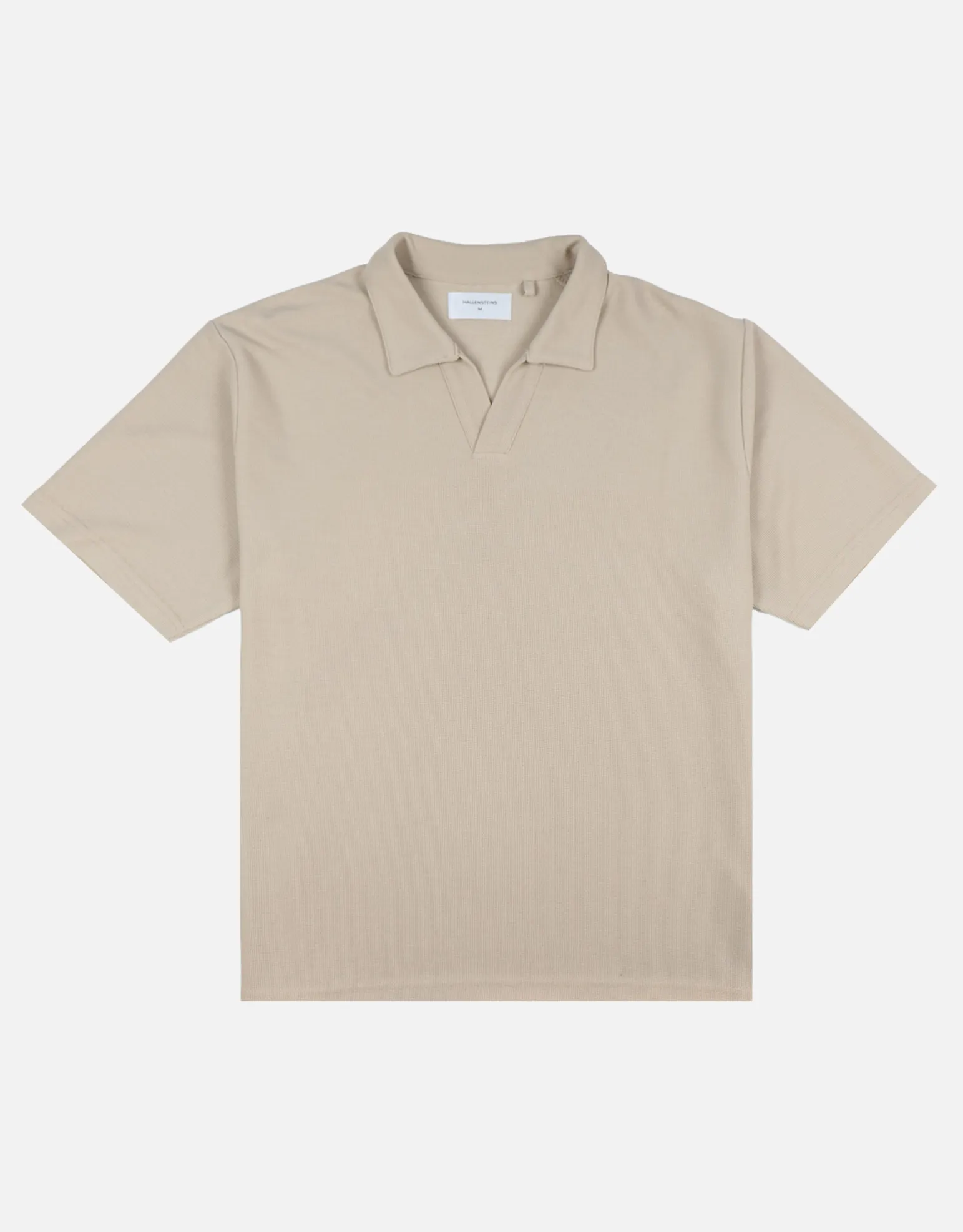Relaxed Open Collar Polo in Ash Grey