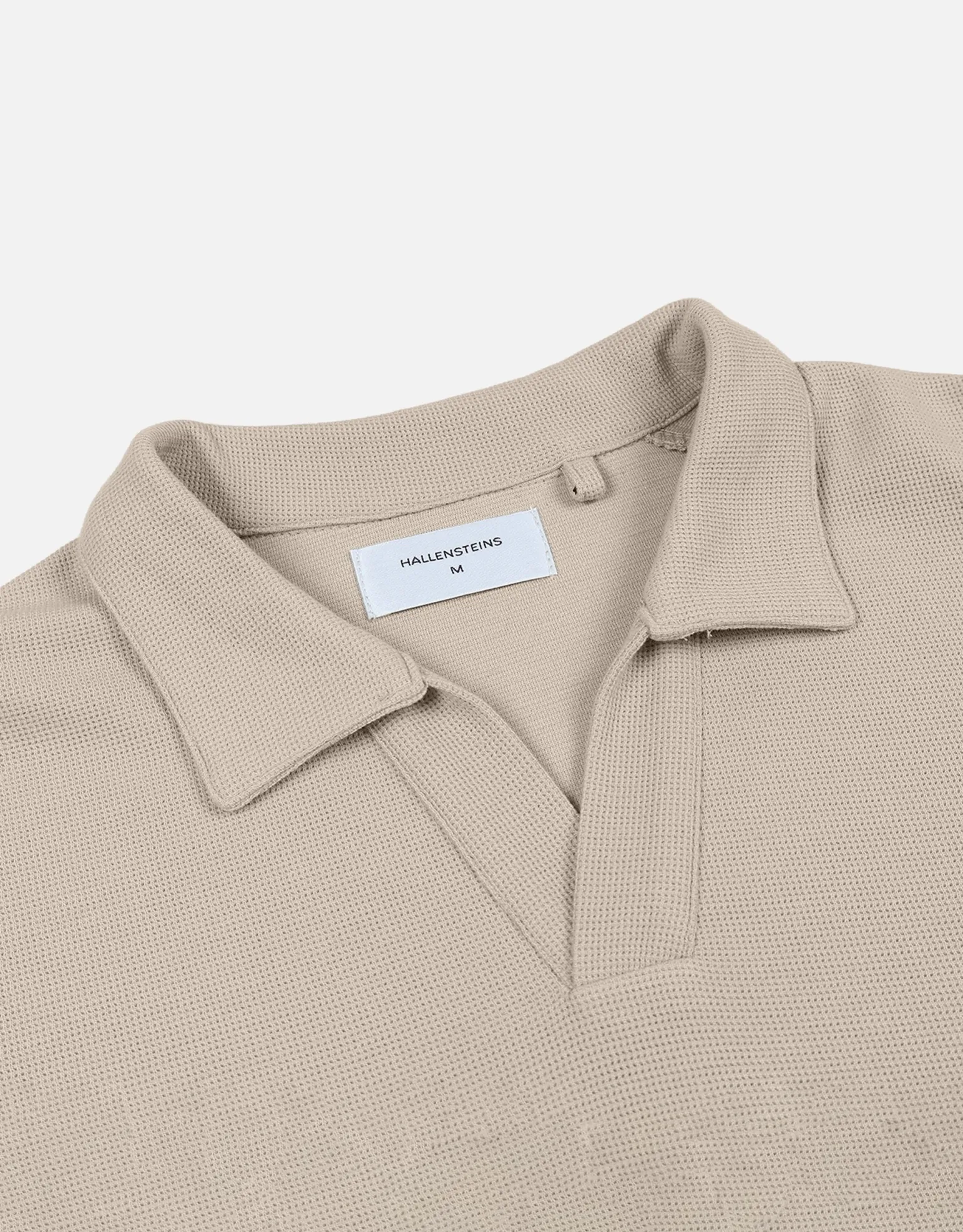 Relaxed Open Collar Polo in Ash Grey