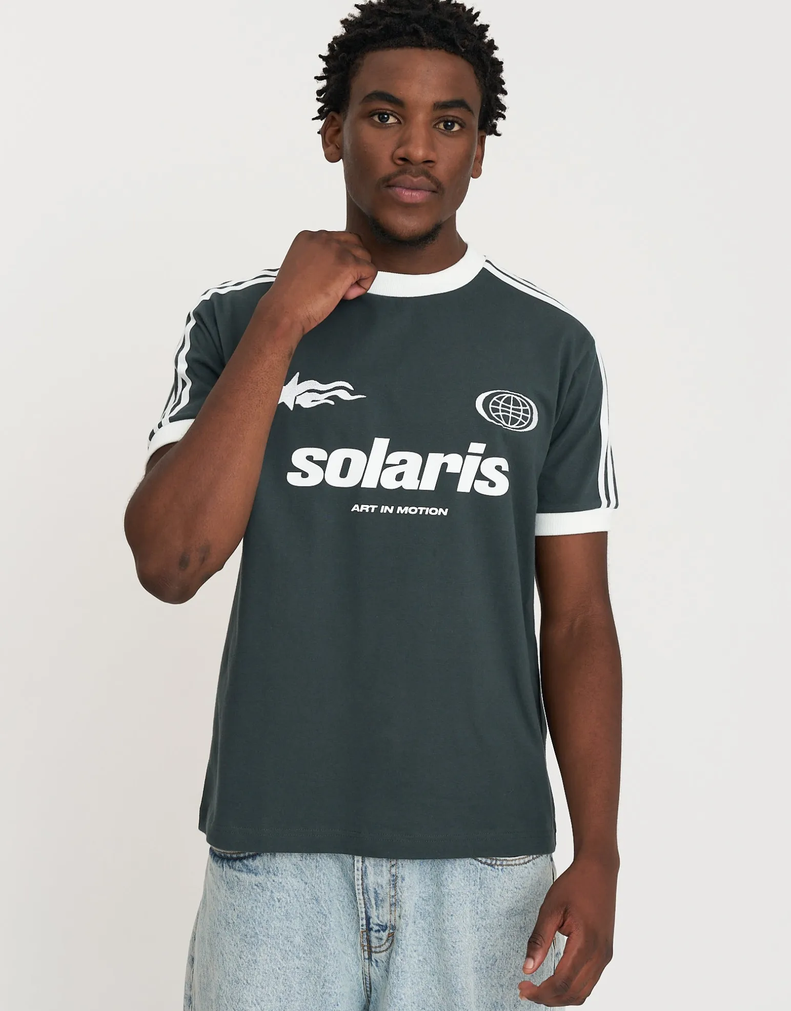 Retro Ringer España Football T Shirt in Lava