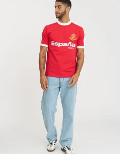Retro Ringer Italia Football T Shirt in Eclipse
