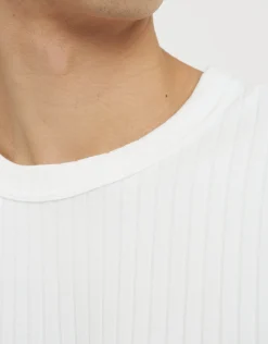 Ribbed Long Sleeve T-Shirt in Black